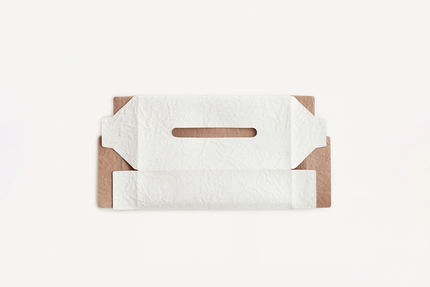 PAPER LEATHER TISSUE BOX CASE ( WHITE )