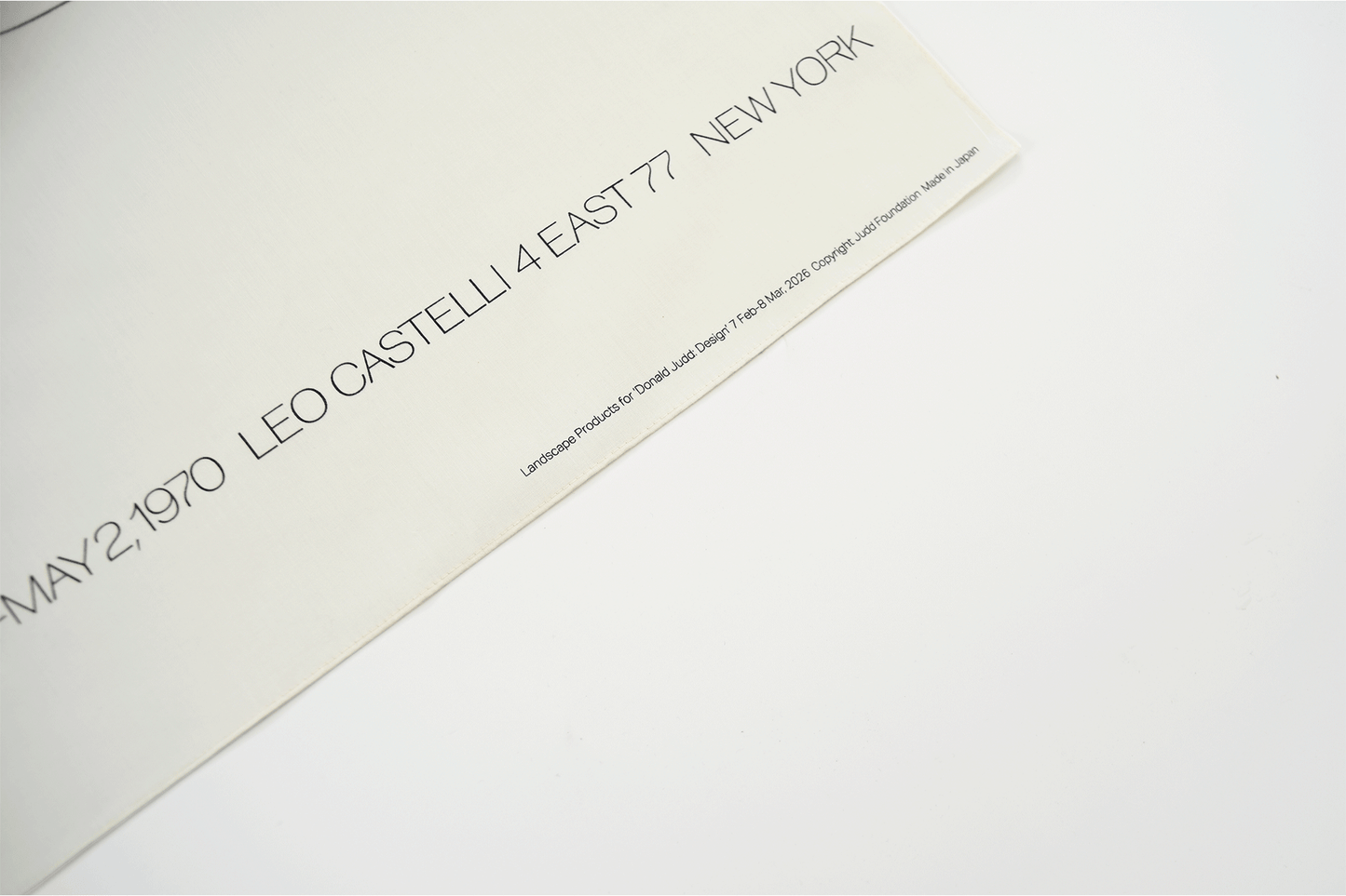 Bandana /  “Don Judd Exhibition, Leo Castelli Gallery, 1970"