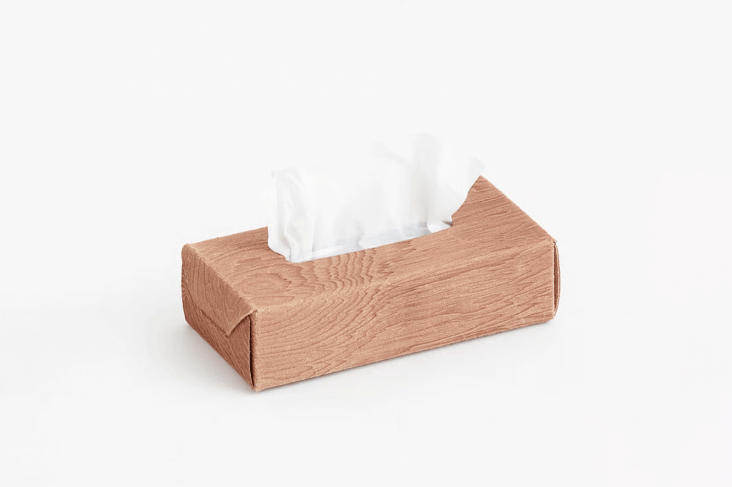 PLYWOOD LEATHER TISSUE BOX CASE