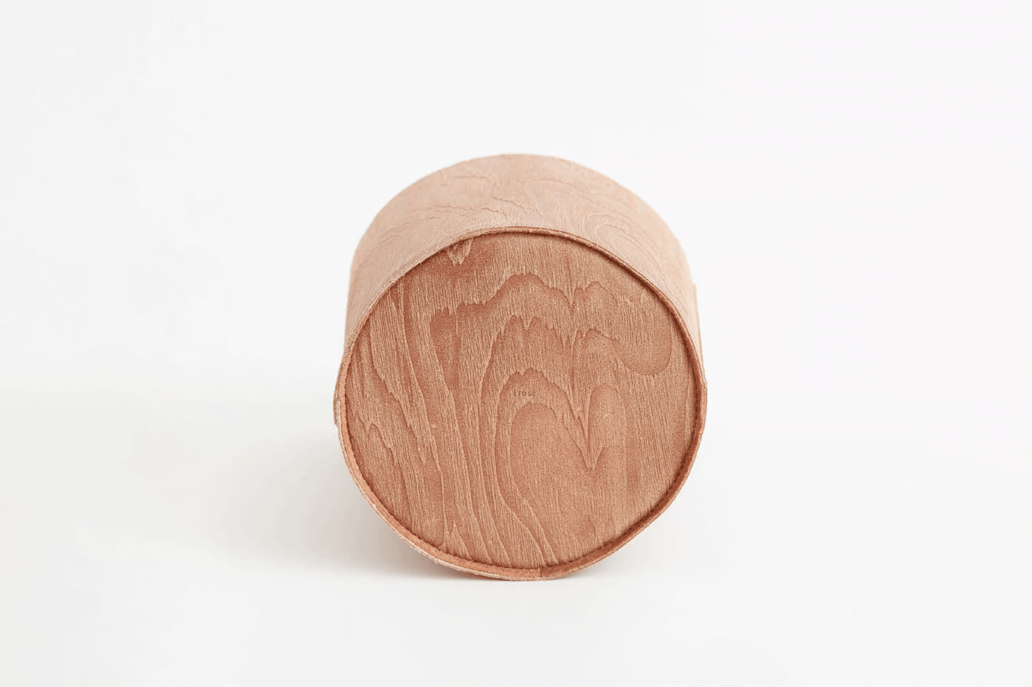 PLYWOOD LEATHER TRASH BASKET