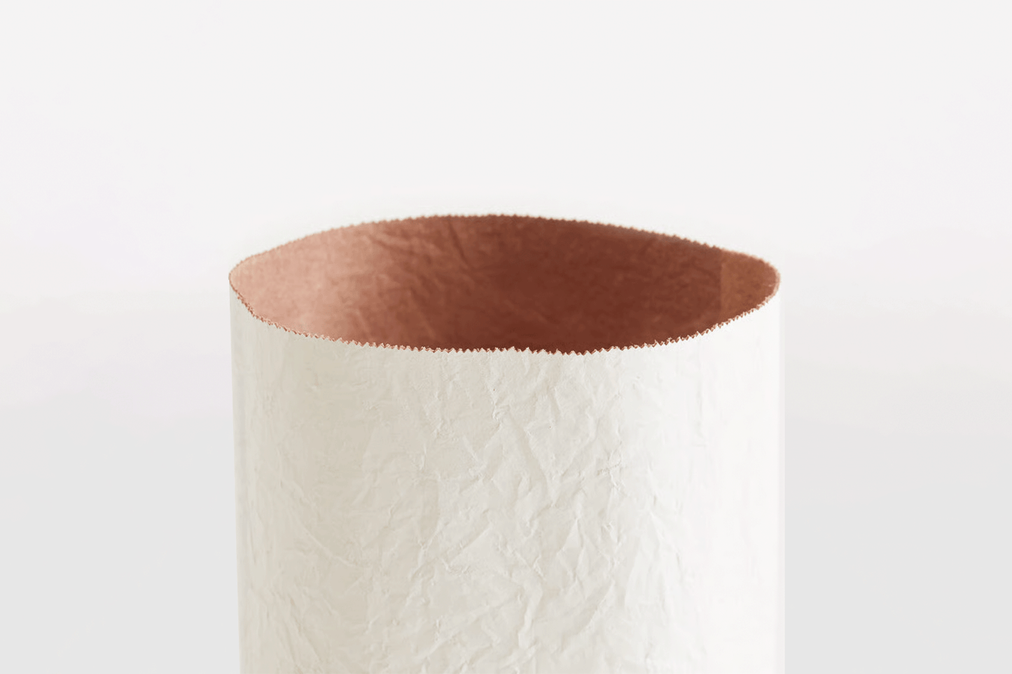 PAPER LEATHER TRASH BASKET ( WHITE )