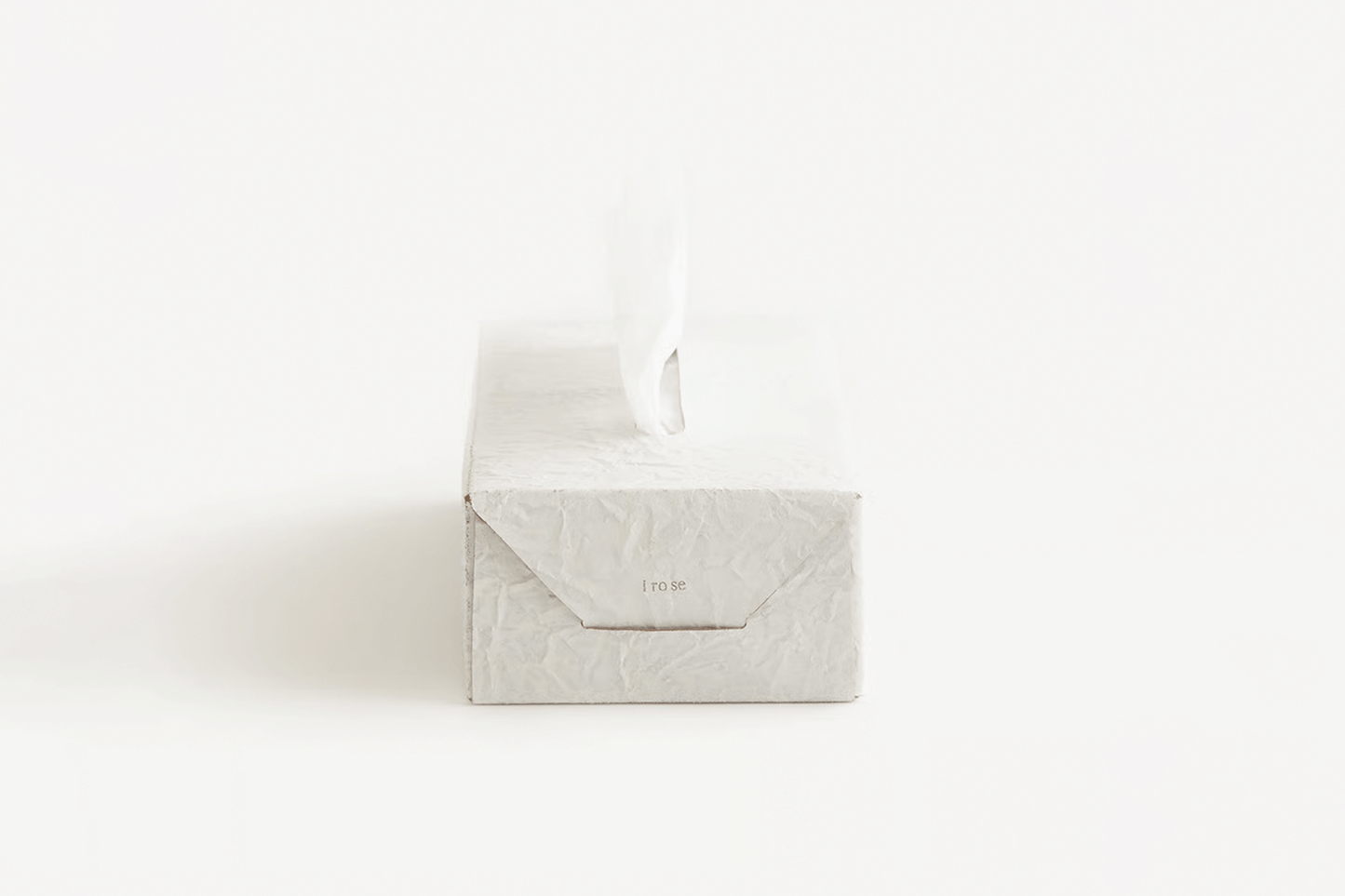 PAPER LEATHER TISSUE BOX CASE ( WHITE )