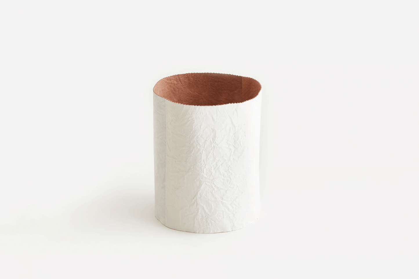 PAPER LEATHER TRASH BASKET ( WHITE )