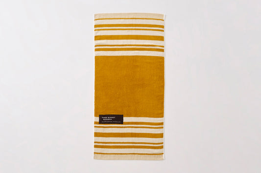 Cotton Pile Blanket 1/2 (Mandarin/Ivory)
