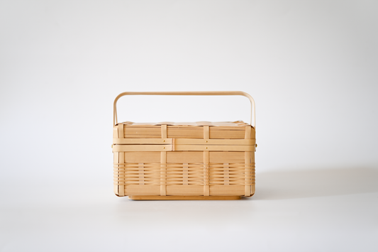 竹籠 持ち手付き