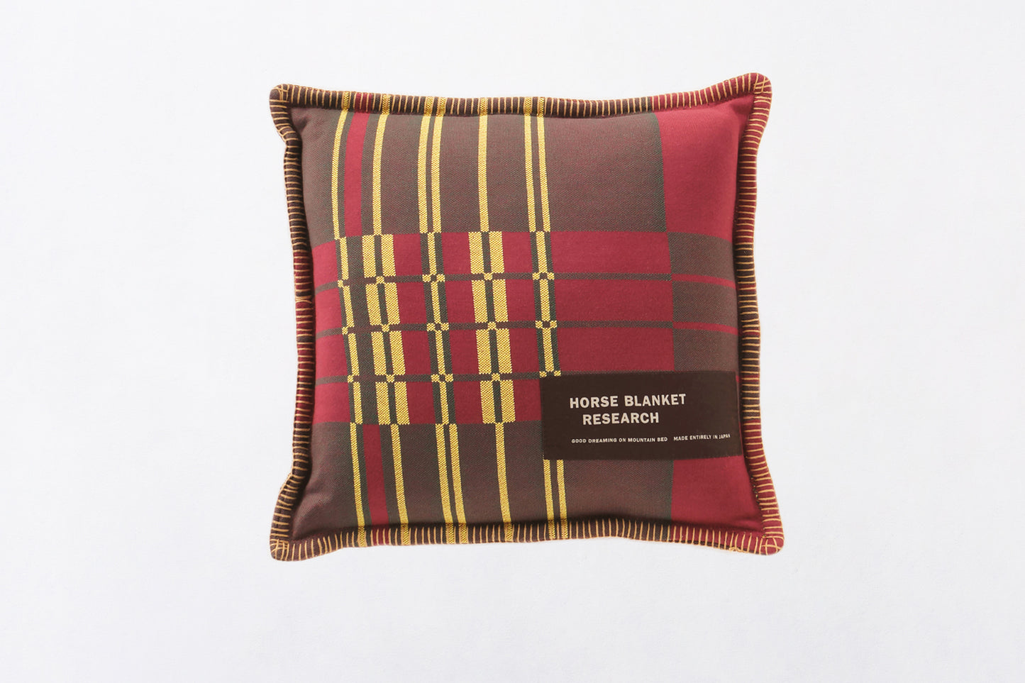Jacquard Cushion (Burgundy/Brown)