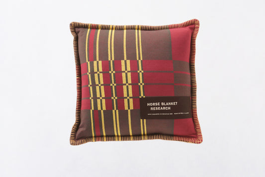 Jacquard Cushion (Burgundy/Brown)