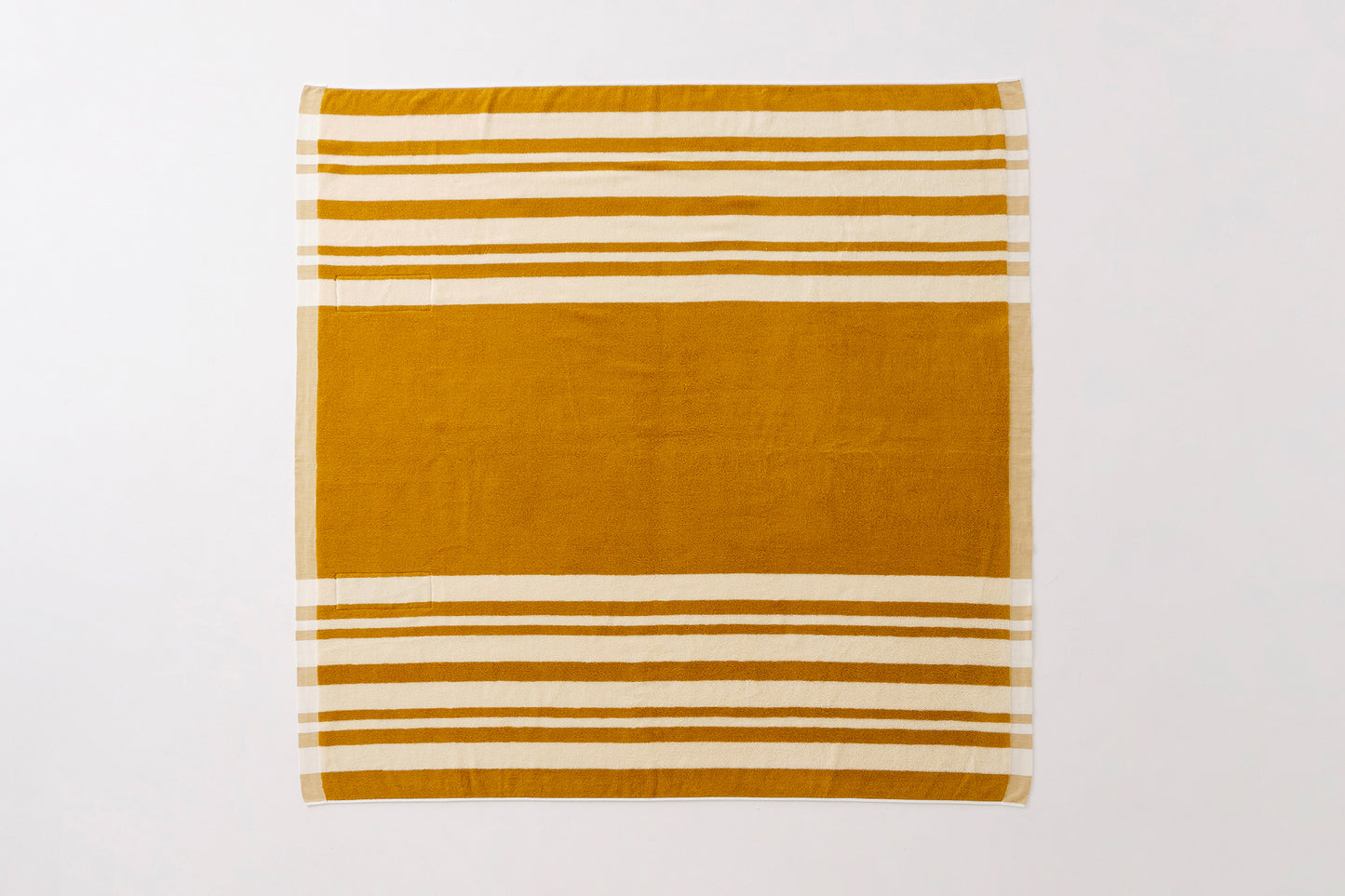 Cotton Pile Blanket (Mandarin/Ivory)