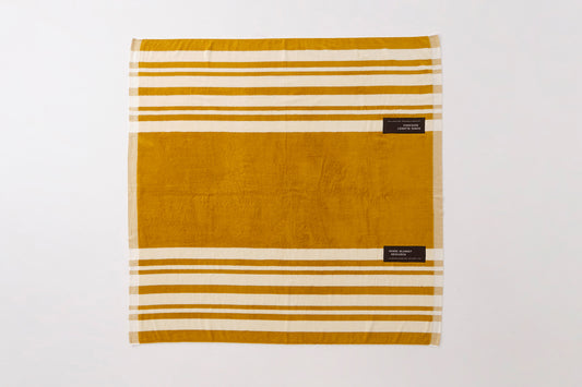Cotton Pile Blanket (Mandarin/Ivory)