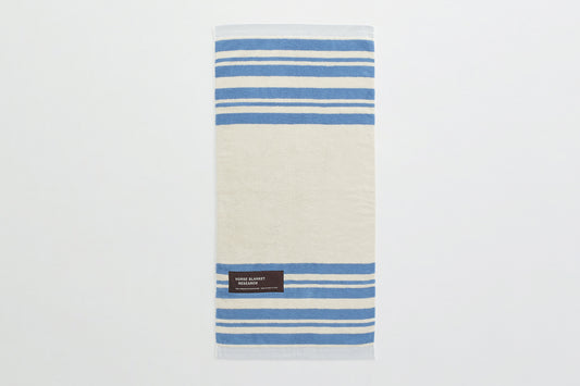 Cotton Pile Blanket 1/2 (Ivory/Sax)