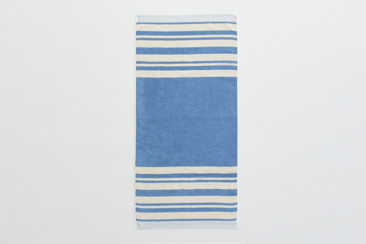 Cotton Pile Blanket 1/2 (Ivory/Sax)