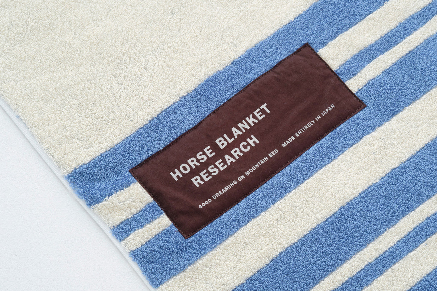 Cotton Pile Blanket 1/2 (Ivory/Sax)